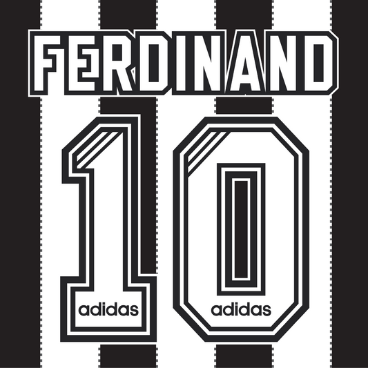 Newcastle United Name Set 1995-97 ANY NAME NUMBER Flock Shirt Ferdinand Albert