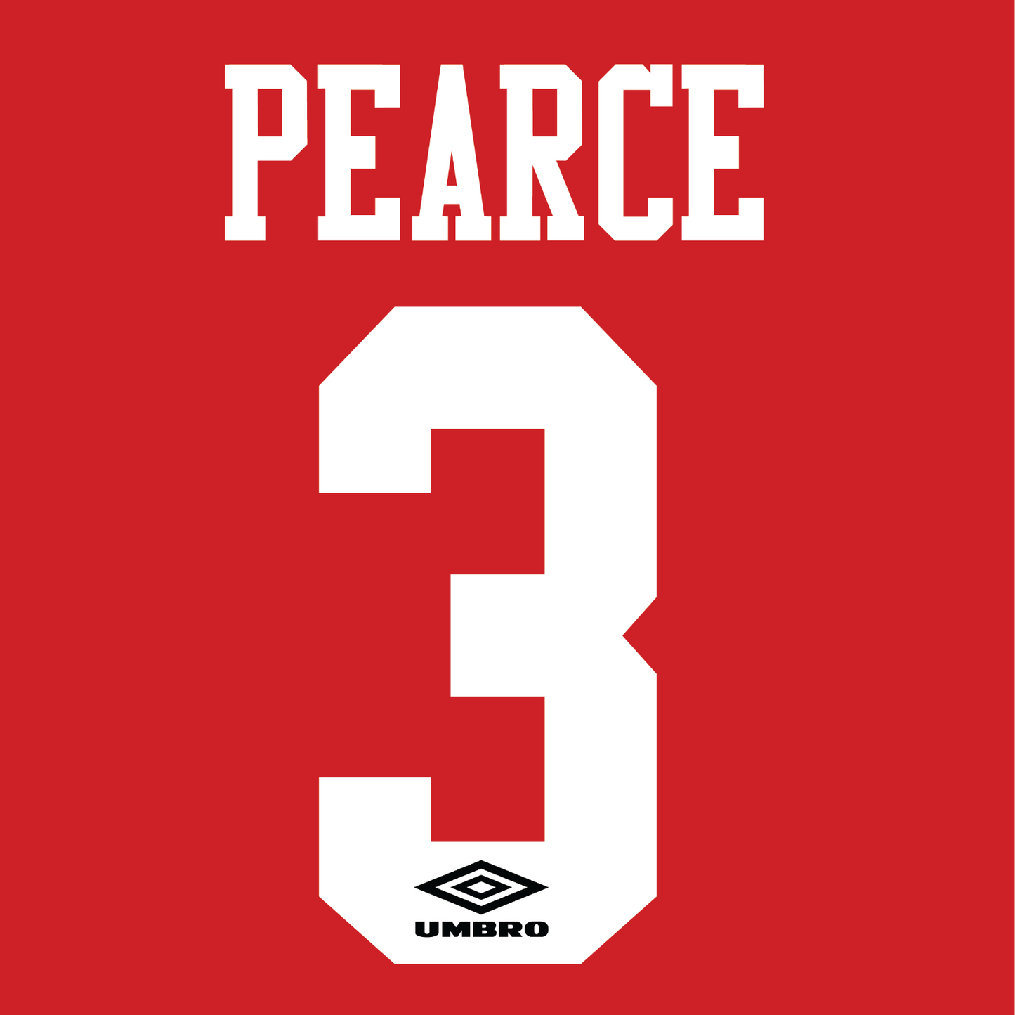 Nottingham Forest Name Set 1994-96 Home Shirt ANY NAME/NUMBER Flock M L Pearce