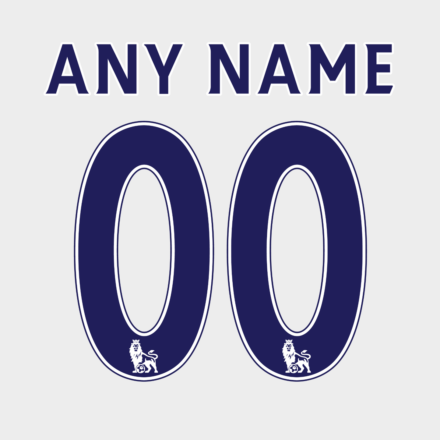 Premier League 07-17 Name Number Set ANY NAME/NUMBER Flock Manchester United