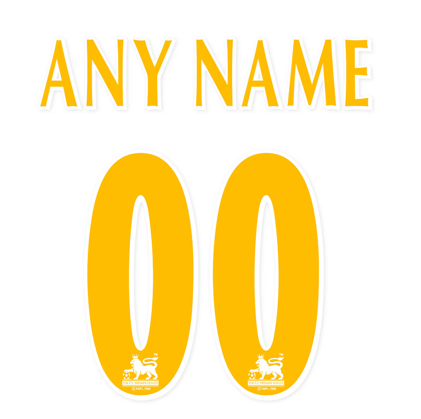 Premier League 1997-2006 Name Set ANY NAME/NUMBER