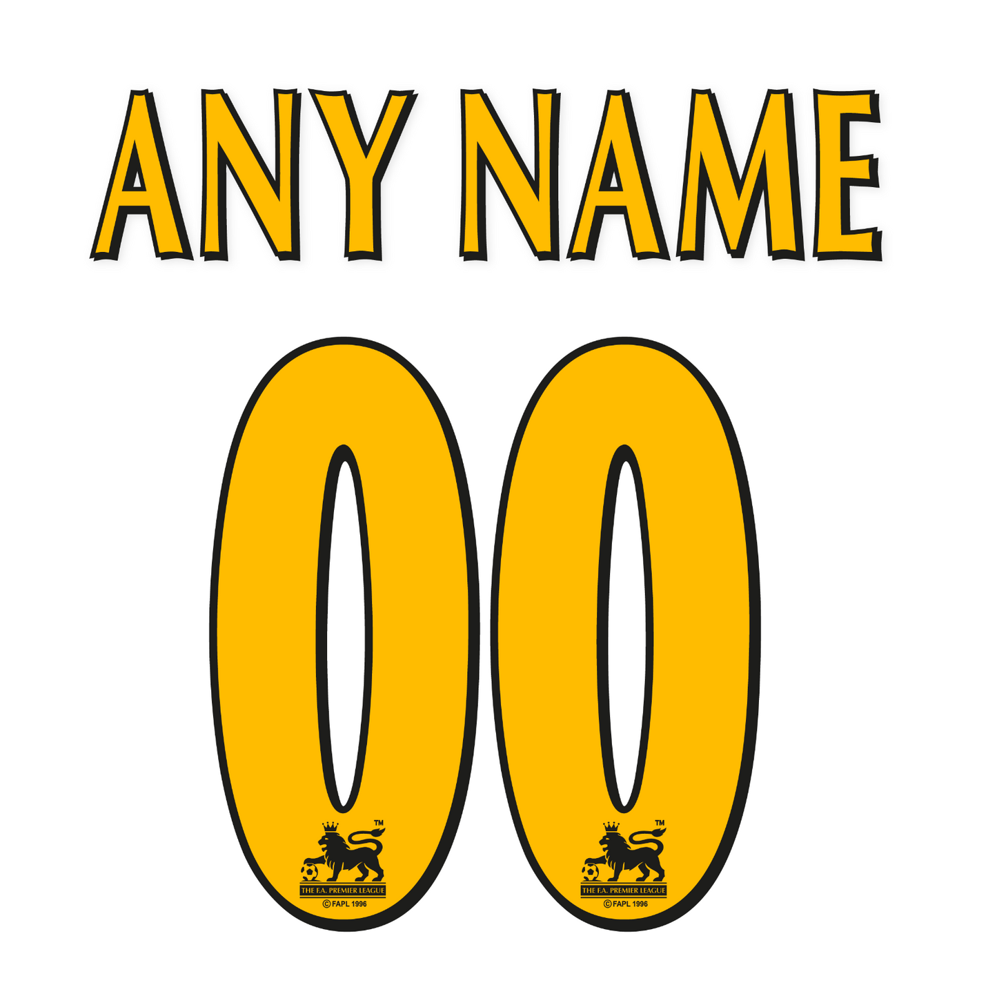 Premier League 1997-2006 Name Set ANY NAME/NUMBER