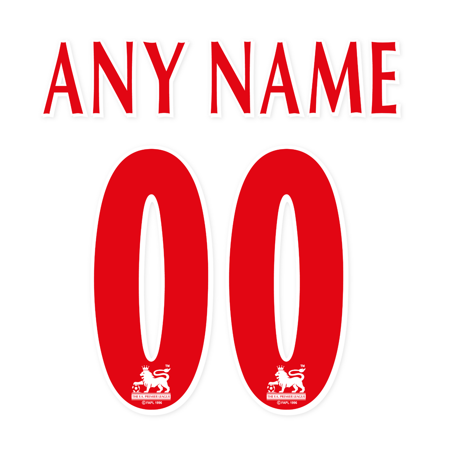 Premier League 1997-2006 Name Set ANY NAME/NUMBER