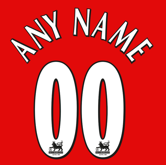 Premier League 1997-2006 Name Set ANY NAME/NUMBER