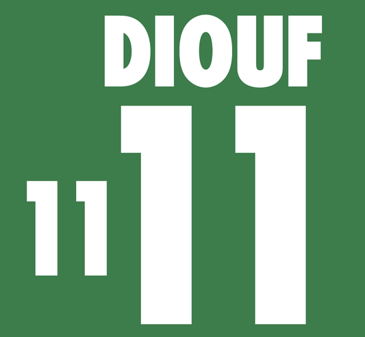 Senegal Name Set 2002 World Cup Home ANY NAME/NUMBER Football Shirt Diouf