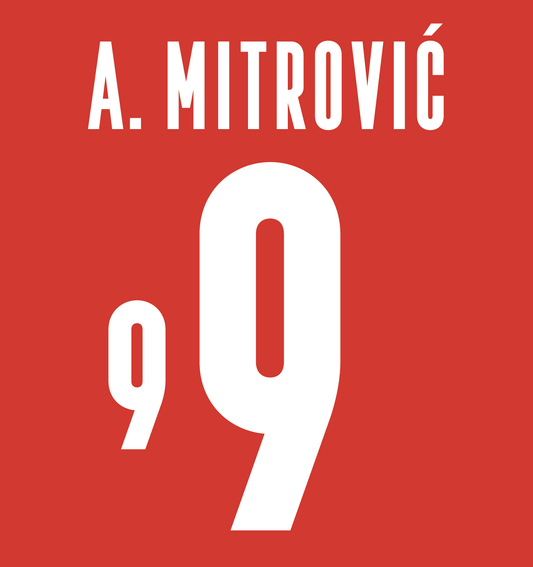 Serbia Name Set 2021 Home ANY NAME/NUMBER Football Shirt 2020 Mitrovic M L