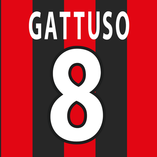 AC Milan Name Set 2000-02 Home Shirt ANY NAME/NUMBER M L XL Gattuso Pirlo