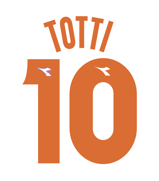 AS Roma 1997-98 Name Set Away Shirt ANY NUMBER Flock Totti M L Football Asics