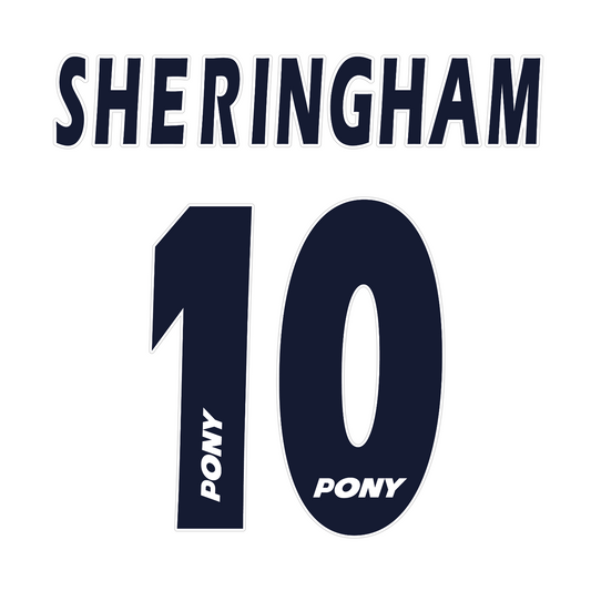 Tottenham Hotspur Name Set 1996-97 Home Shirt ANY NAME/NUMBER Flock Pony M L XL