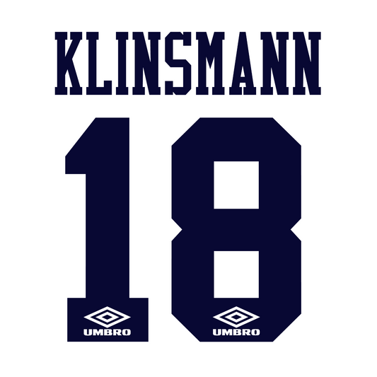 Tottenham Hotspur Name Set 94-95 Shirt ANY NAME/NUMBER Spurs Klinsmann M L