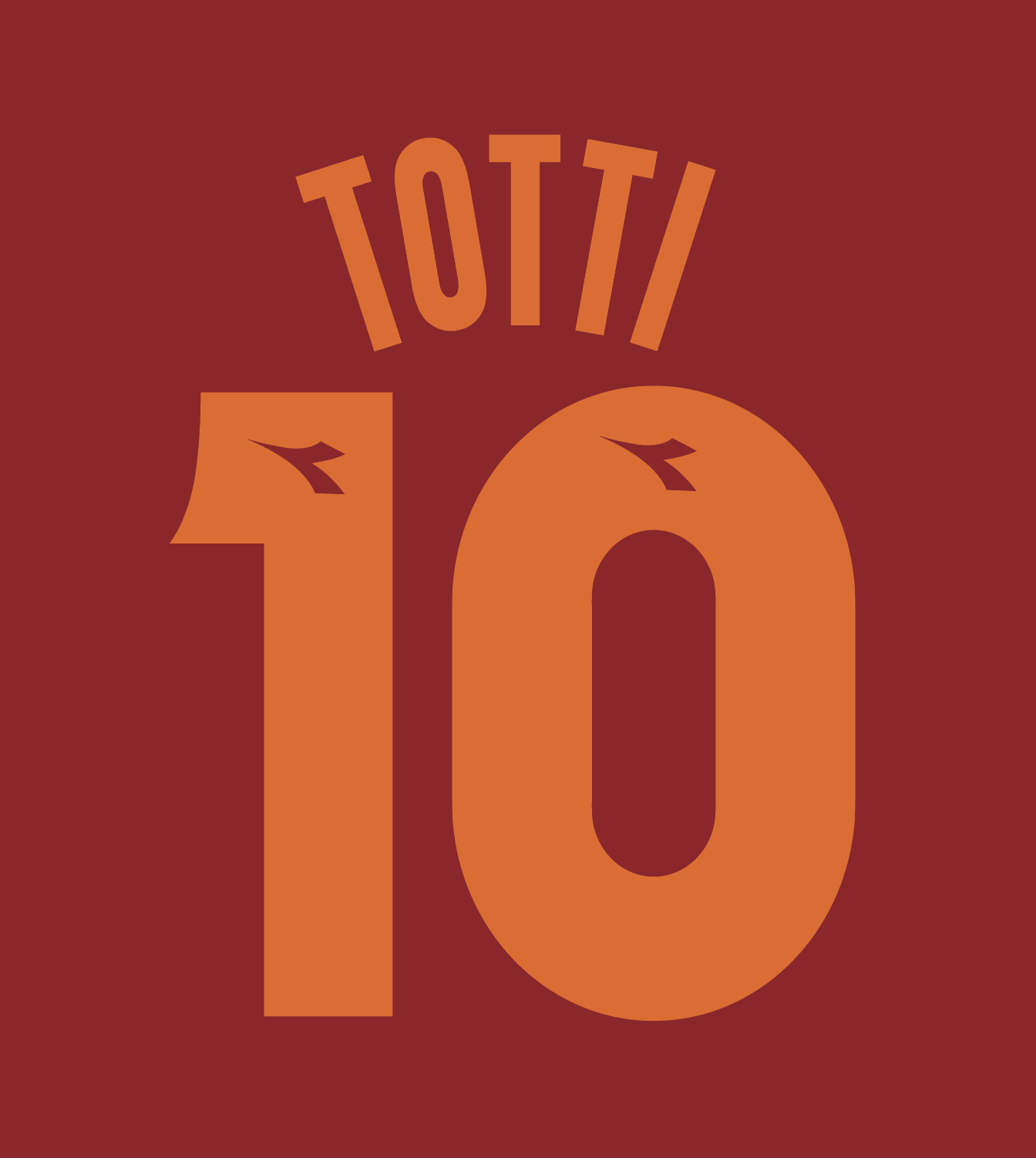 AS Roma 1997-98 Name Set Home Shirt ANY NUMBER Flock Totti M L Football Asics