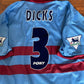West Ham United Name Set 1995-97 Away Shirt ANY NAME/NUMBER Flock Pony M L XL
