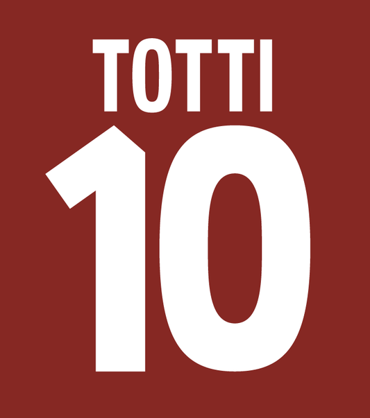 AS Roma 2000-02 Name Set Home Shirt ANY NAME/NUMBER Cassano Totti Cafu M L