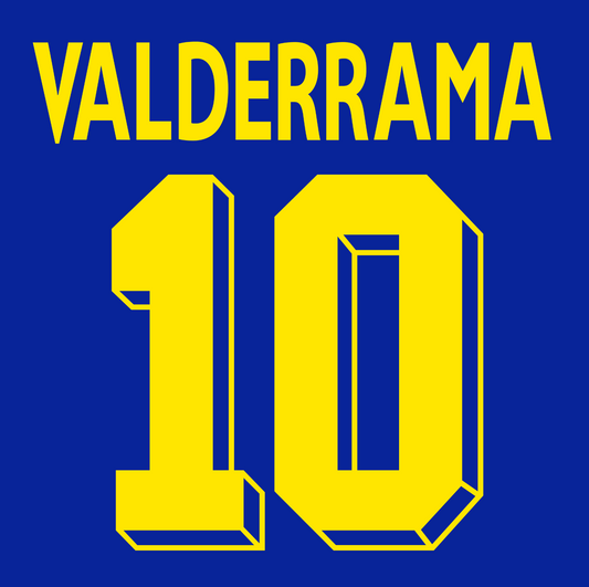 Colombia World Cup 1998 Name Set Away Shirt VALDERRAMA 10 M L XL 98 Columbia