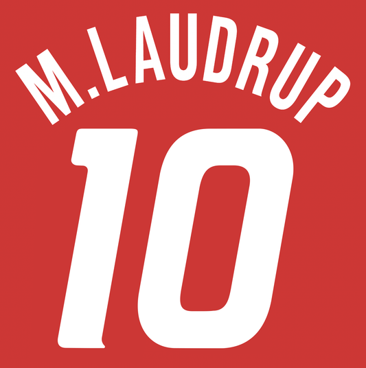 丹麦 1992 年欧洲杯姓名套装主场足球球衣任意号码 Laudrup ML XL 92