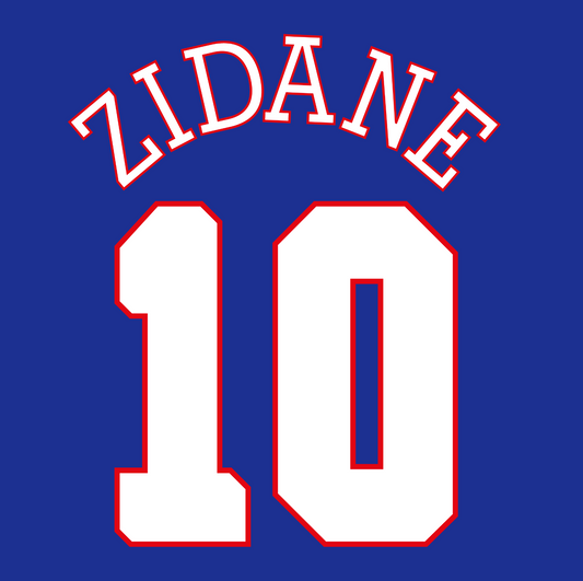 France Euro 1996 Name Set Home Football Shirt ANY NAME/NUMBER Zidane 96 M L XL