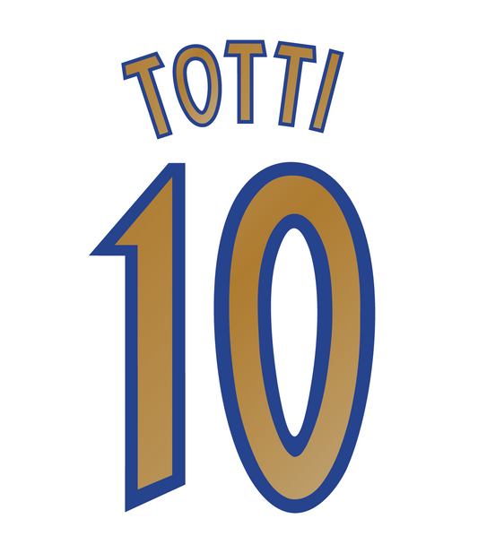 Italy 2003-04 Name Set for Away Football Shirt ANY NAME/NUMBER S M L XL Totti