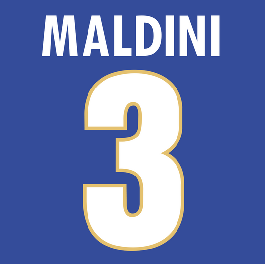 Italy Euro 1996 Name Set Home Football Shirt ANY NAME/NUMBER Maldini M L XL 96