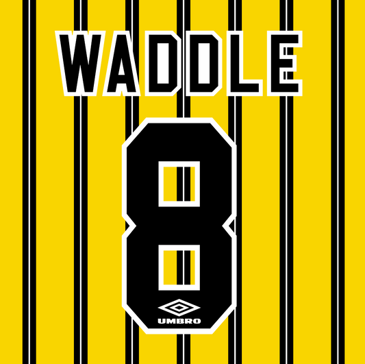 Sheffield Wednesday Name Set 1992-93 Away Shirt ANY NAME/NUMBER M L XL Waddle