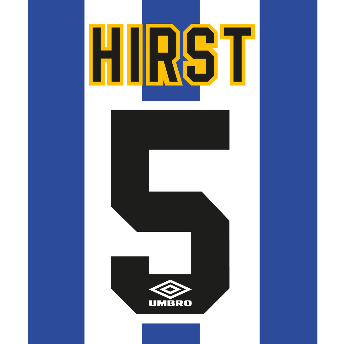 Sheffield Wednesday Name Set 1993 Cup FA Cup Final Shirt ANY NAME/NUMBER M L XL