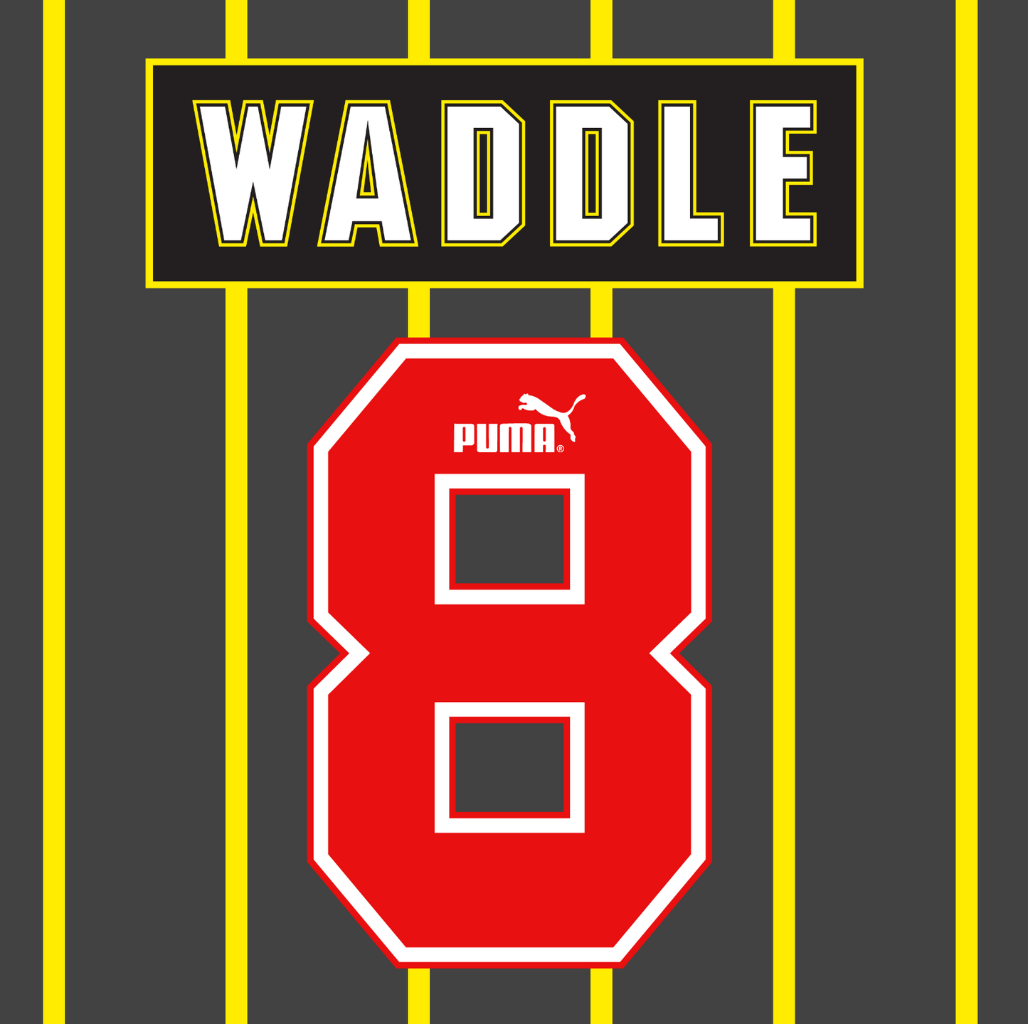 Sheffield Wednesday Name Set 1993-95 Away Shirt ANY NAME/NUMBER M L XL Waddle