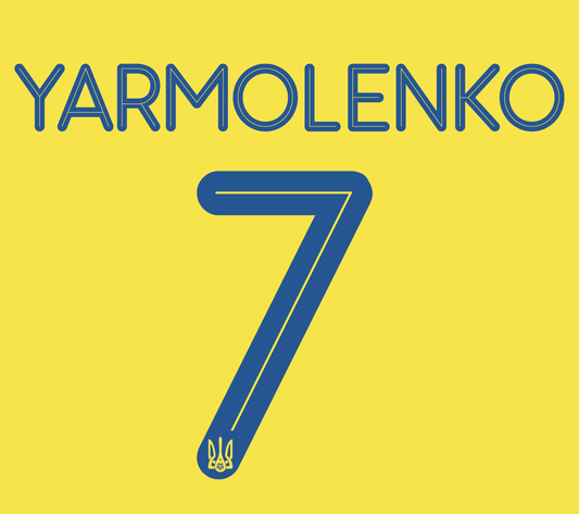 Ukraine 17-18 Name Set Home Football Shirt ANY NAME/NUMBER Zinchenko Yarmolenko