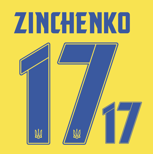 Ukraine 21-22 Name Set Home Football Shirt ANY NAME/NUMBER Zinchenko Yarmolenko