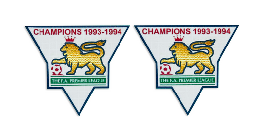 Premier League Champions 93-94 Patches Sleeve Badges Flock Player Size 1993 1994