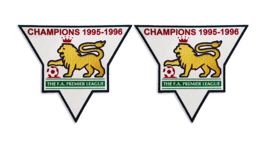 Premier League Champions 95-96 Patches Sleeve Badges Flock Player Size 1995 1996