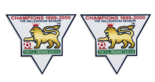 Premier League Champions 99-00 Patches Sleeve Badges Flock Player Size 1999 2000