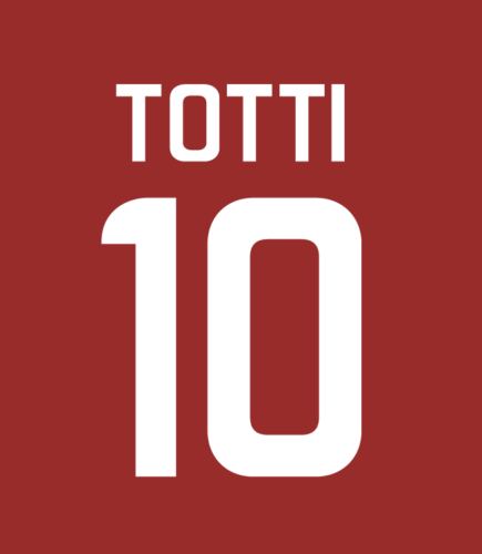 AS 罗马 2011-12 赛季姓名套装主场球衣 任意姓名/号码 De Rossi Totti Kjaer ML