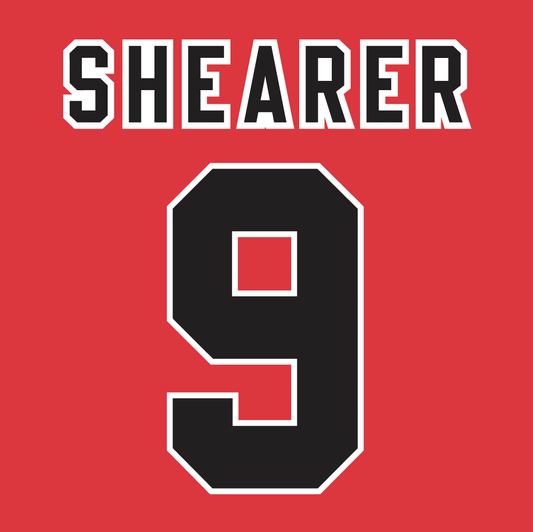 Blackburn Rovers Name Set 1995/96 Away Shirt ANY NAME/NUMBER Flock M L Shearer