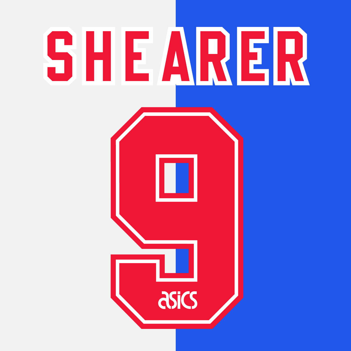 Blackburn Rovers Name Set 1995/96 Home Shirt ANY NAME/NUMBER Flock M L Shearer