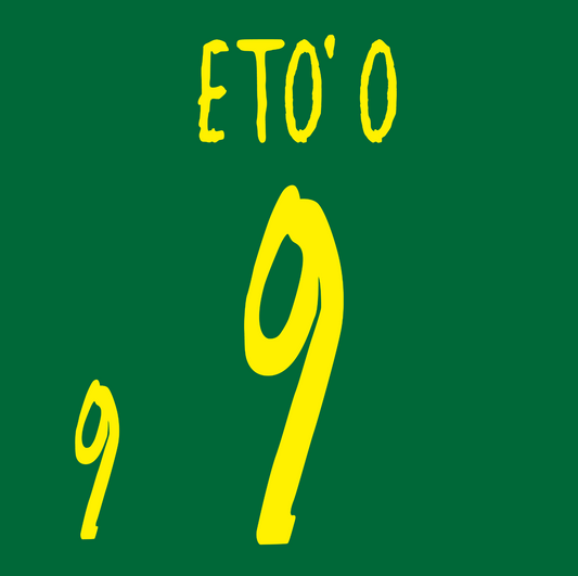 Cameroon Name Set 2004 Home ANY NAME/NUMBER Football Shirt Eto'o Africa Nations