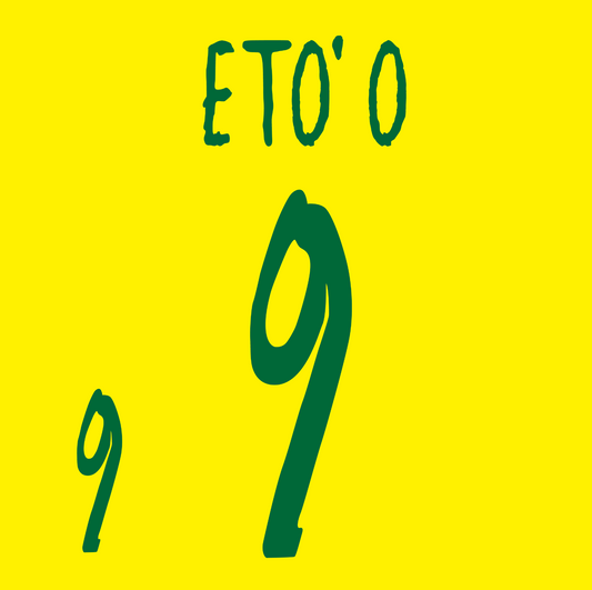 Cameroon Name Set '®04 Away Shirt ANY NAME/NUMBER Football Eto'o Africa Nations